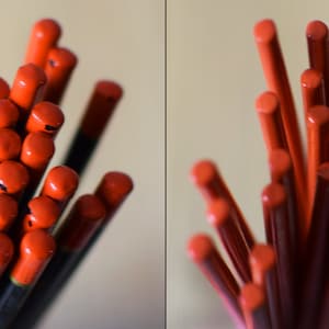 Vintage Chopsticks Chinese Lacquer Red Black Chinoiserie image 9