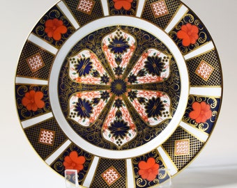 Vintage Old Imari Plate Royal Crown Derby England 22cm / 8.5"