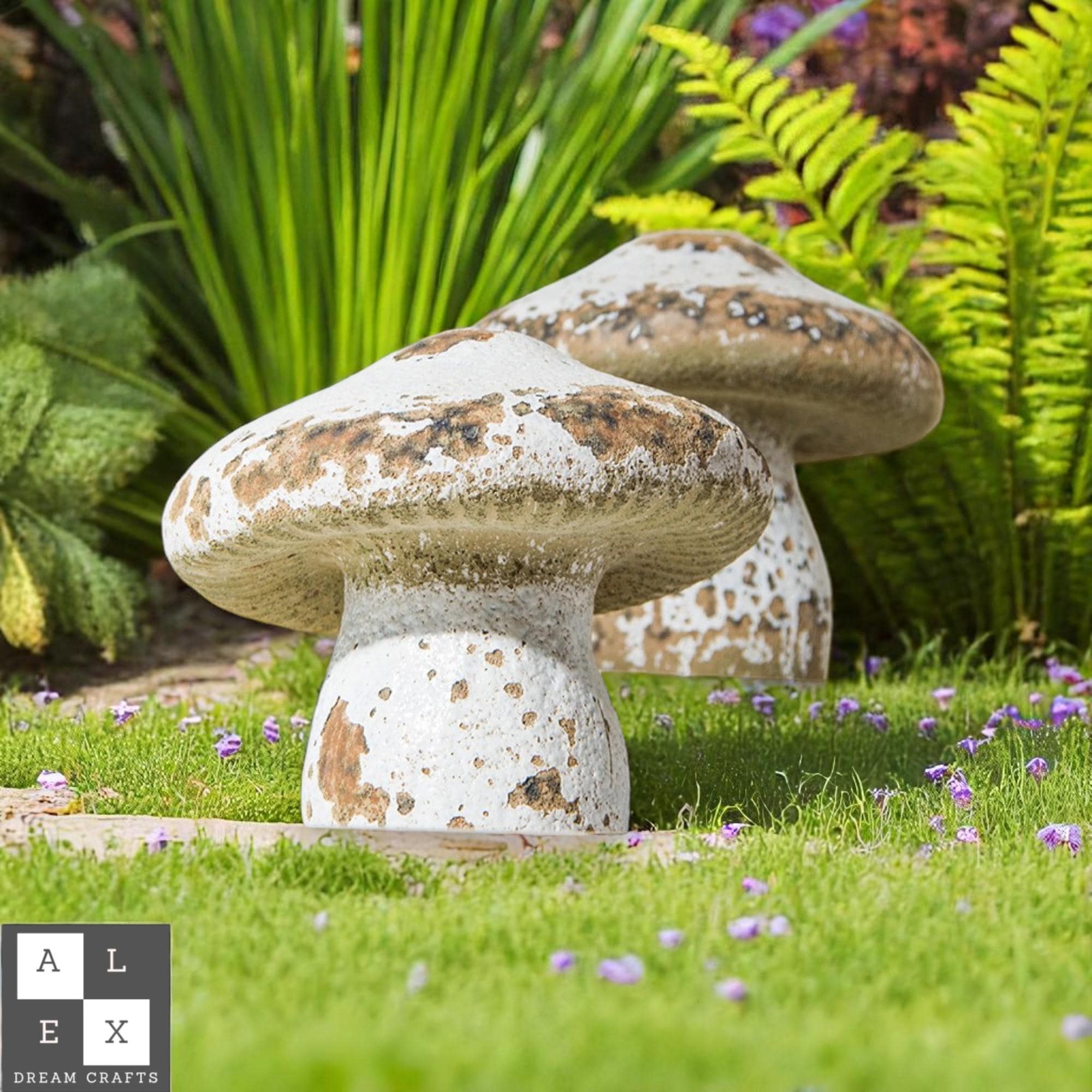 Ceramic Mushroom Decor – Handmade Pottery for Garden or Home | Rustic Fairy Garden Ornament, Shelf Decoration, Cottagecore Nature Gift