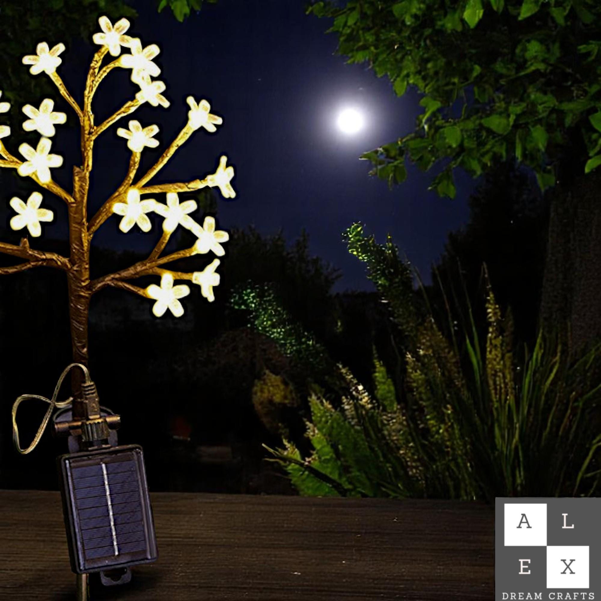 Solar Flower Tree Light – Waterproof Outdoor LED Garden Lamp | Blossom Fairy Yard Light | Patio, Pathway, Balcony & Landscape Decor | gift