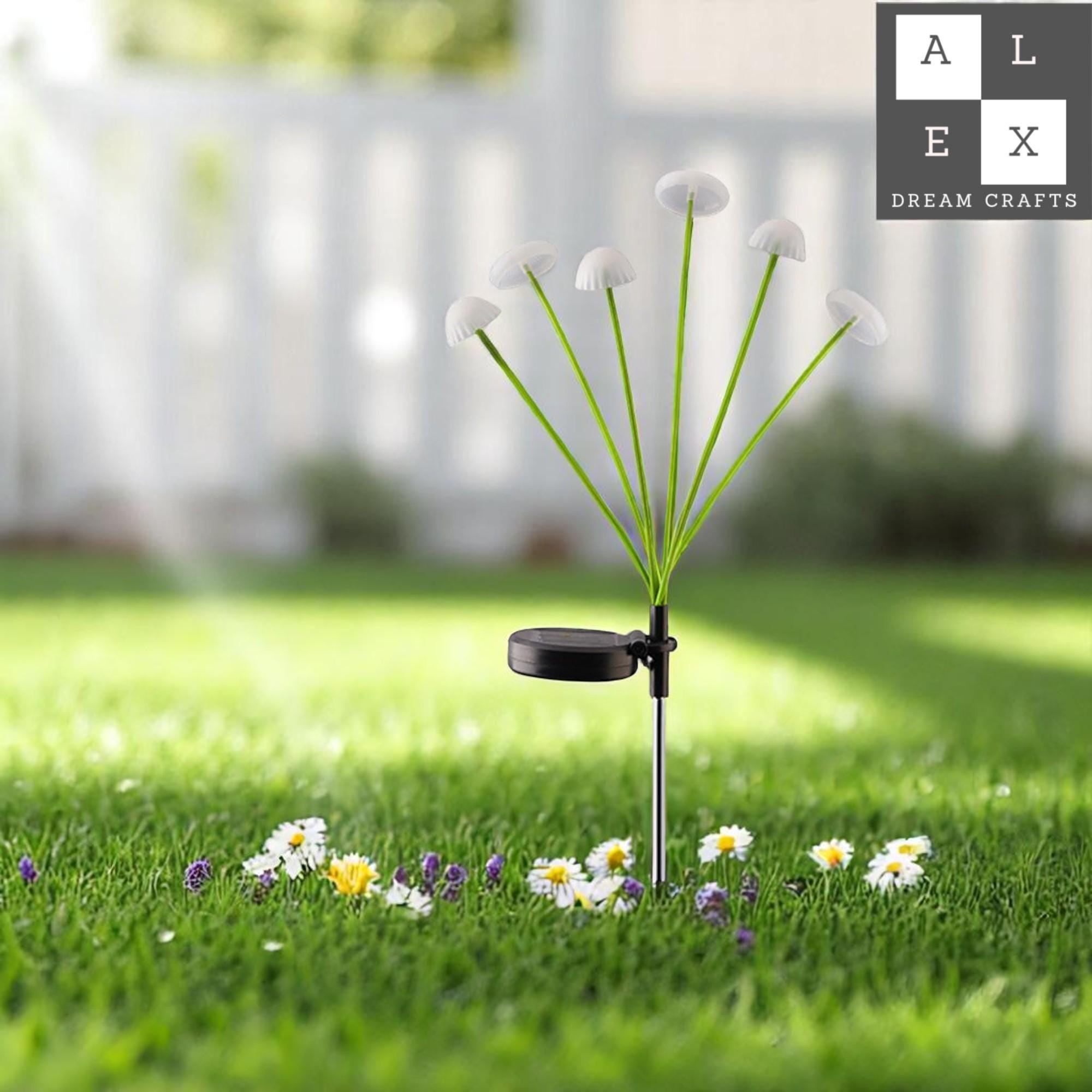 Solar Jellyfish Mushroom Lights for Garden, Warm White LED Outdoor Stake Lights Waterproof Decorative Lamps Yard, Patio, Landscape, Pathway