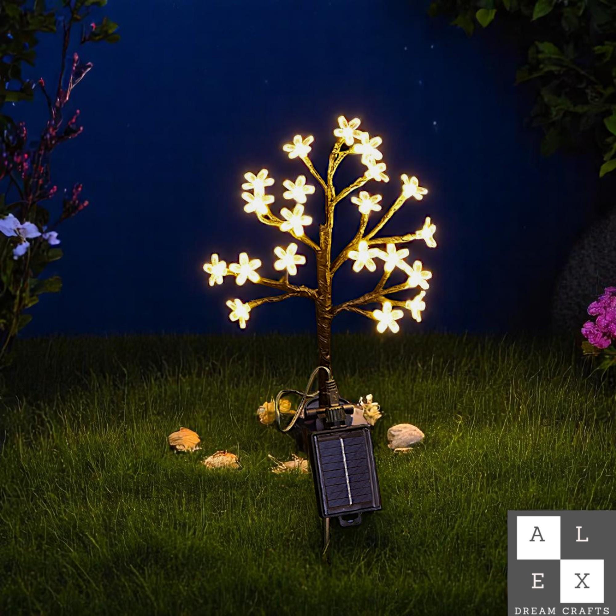 Solar Flower Tree Light – Waterproof Outdoor LED Garden Lamp | Blossom Fairy Yard Light | Patio, Pathway, Balcony & Landscape Decor | gift