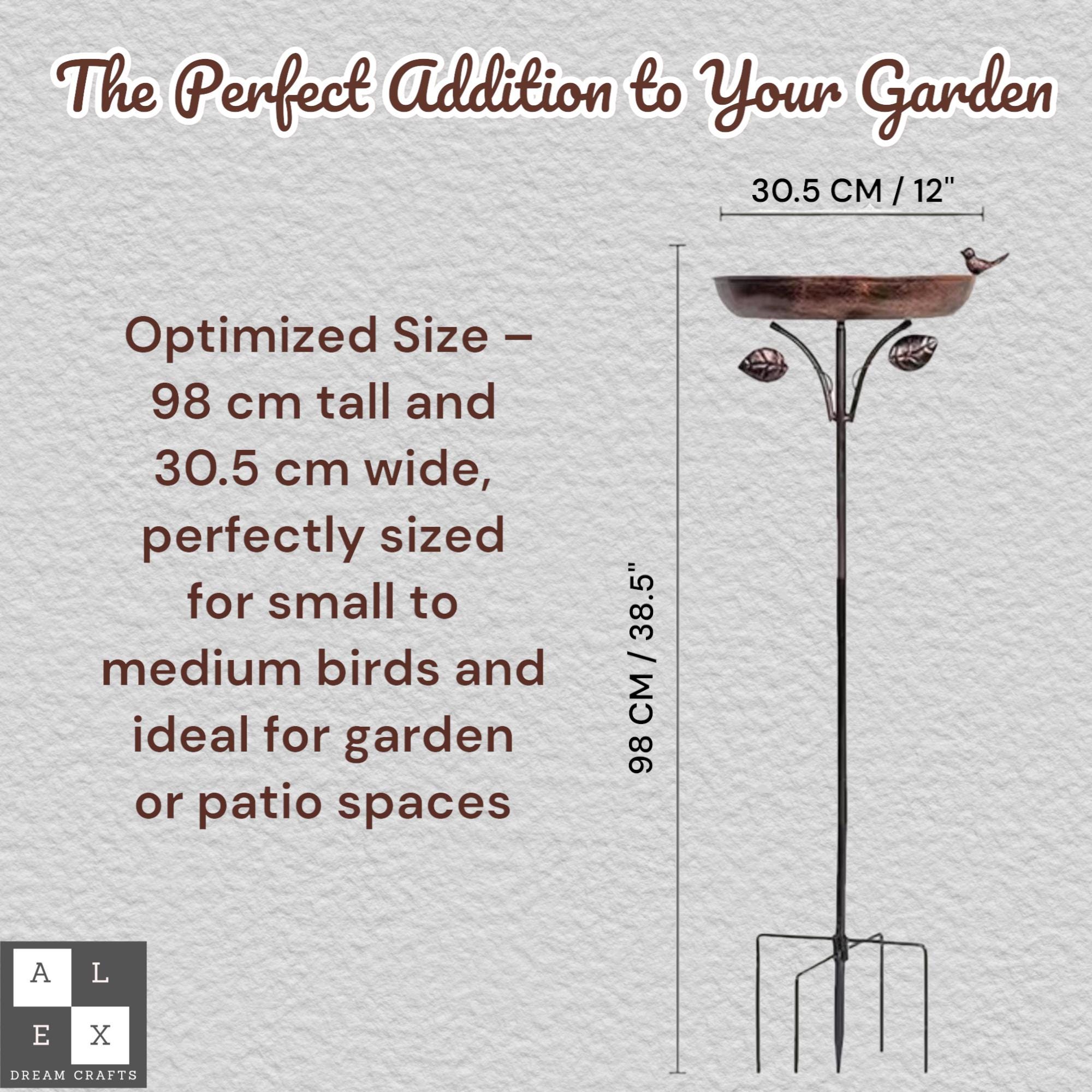 Vintage-Style Metal Bird Feeder for Garden or Patio – Copper Look, Weather-Resistant – Charming Outdoor Decor for Spring & Summer