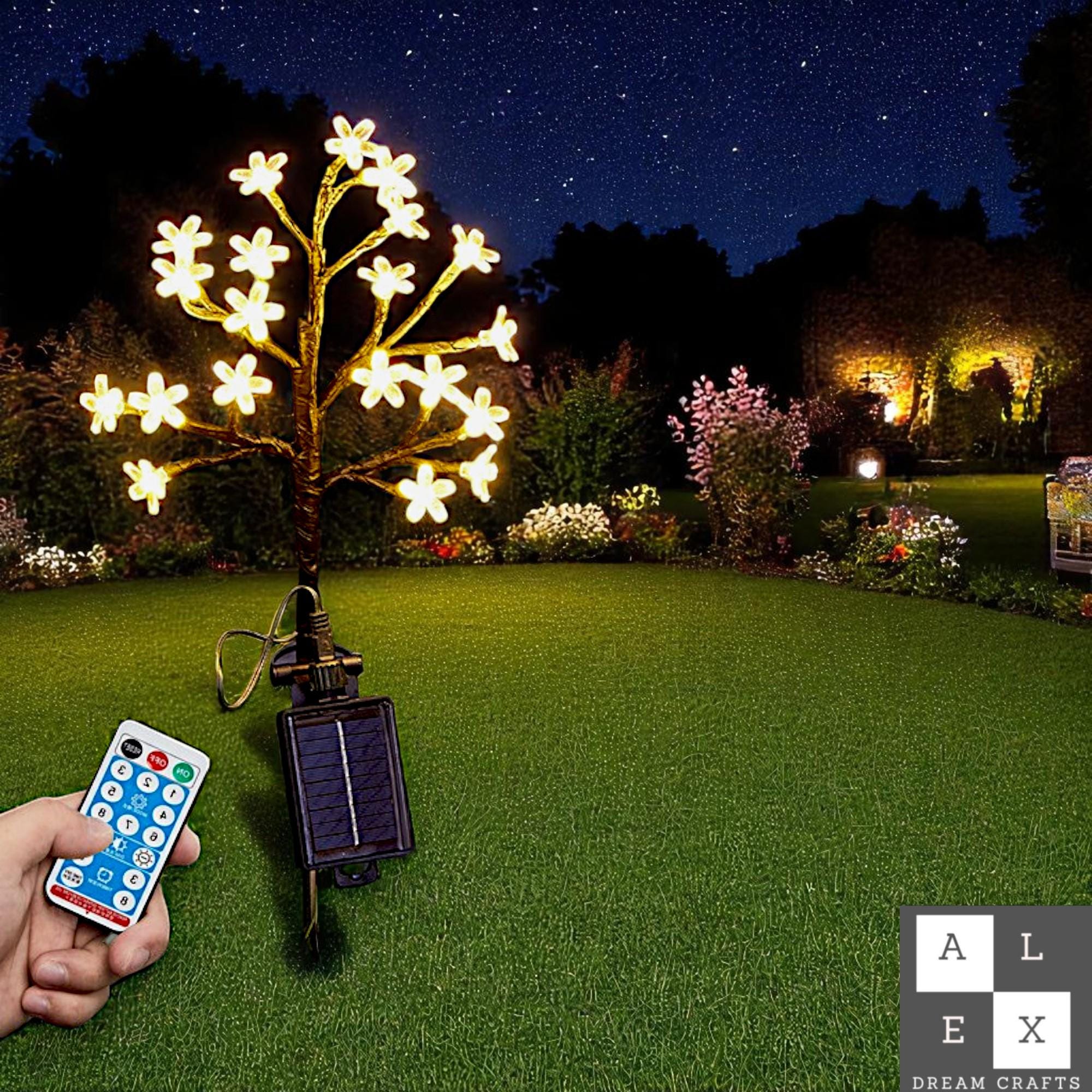 Solar Flower Tree Light – Waterproof Outdoor LED Garden Lamp | Blossom Fairy Yard Light | Patio, Pathway, Balcony & Landscape Decor | gift