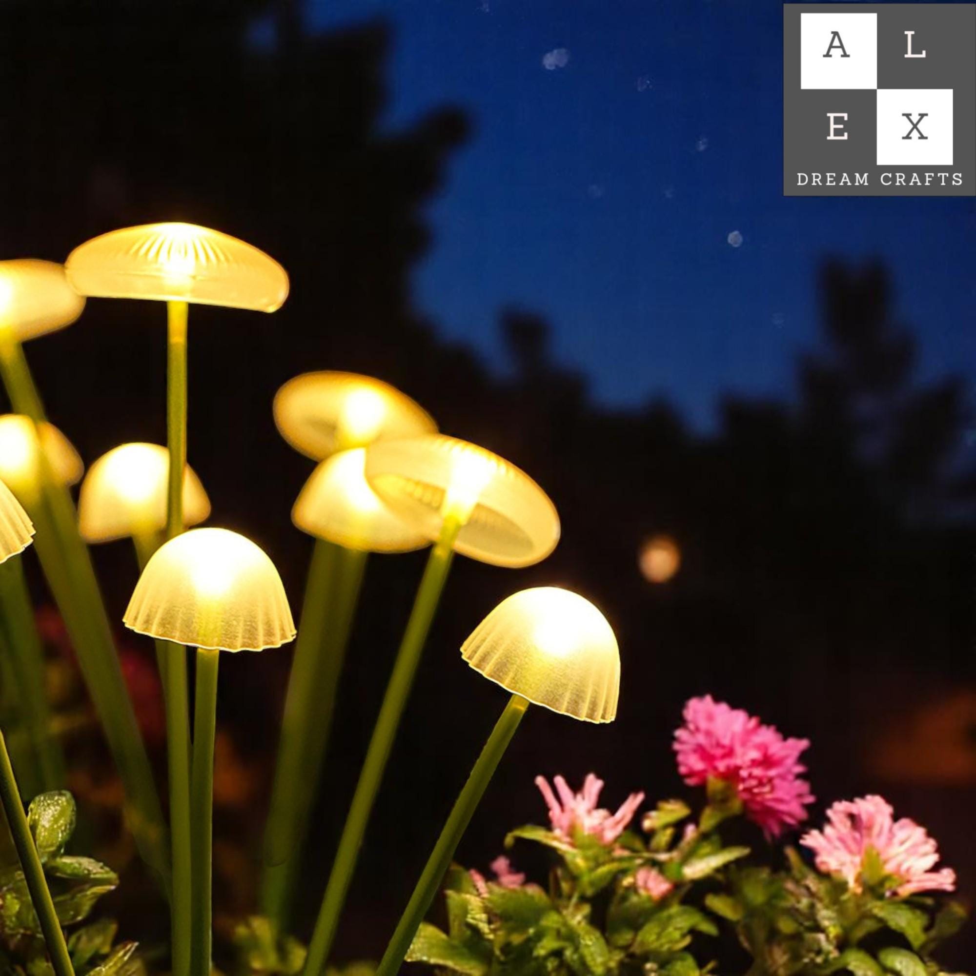 Solar Jellyfish Mushroom Lights for Garden, Warm White LED Outdoor Stake Lights Waterproof Decorative Lamps Yard, Patio, Landscape, Pathway