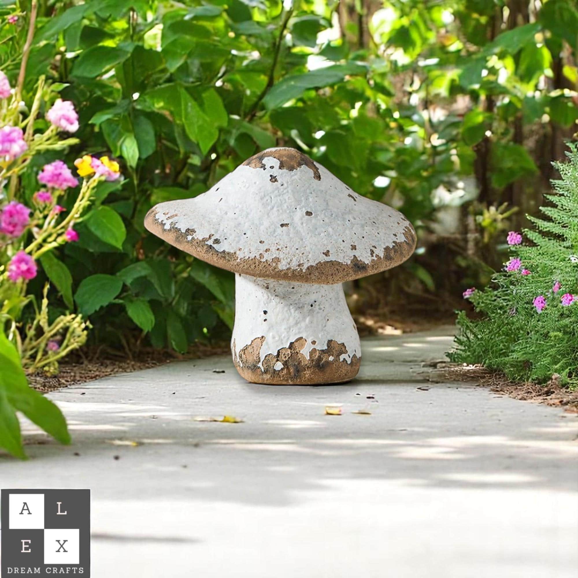 Ceramic Mushroom Decor – Handmade Pottery for Garden or Home | Rustic Fairy Garden Ornament, Shelf Decoration, Cottagecore Nature Gift