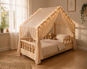 Montessori House Bed DIY Plan | Single bed size