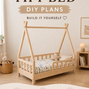 Montessori Tipi House Bed DIY Plan | Toddler bed size