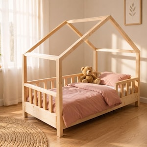 Montessori-Hausbett-Bauplan | Einzelbettgröße