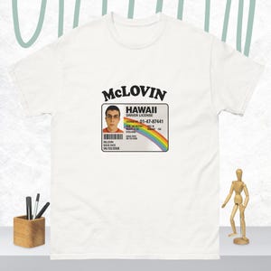 McLOVI Superbad Unisex T-shirt met rijbewijsontwerp, klassiek casual T-shirt, cadeau voor bestuurders