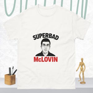 Camiseta McLOVIN Superbad, clásica, unisex, de película, retro, de comedia, para fanáticos del cine