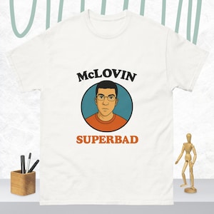 McLOVIN Superbad T-Shirt Unisex Classic Movie Tee Retro Film Graphic Top Gift