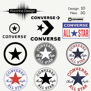 Adesivo Converse Svg Chucks e Pérolas All Star / Png / Impressão Digital Pdf Pacote Festa / Camiseta // Cupa / Pôster /