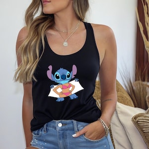 Sexy Stitch Tank Top for Women, Cute Disney Stitch Summer Shirt, Lilo and Stitch Beach Vacation Tee, Funny Disney Matching Outfit 2025