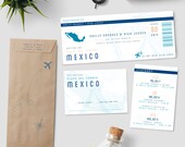 Boarding Pass destination wedding invitation suite, "To Be Wed Airlines", plane ticket wedding invitation; SAMPLE ONLY