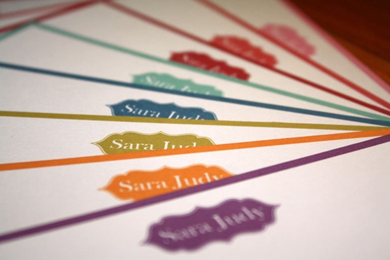 Personalized stationery cards with matching envelopes set of Etsy