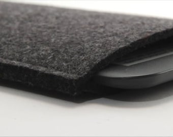 Kindle Sleeve - Wool Felt Cover sizes for Kindle, Paperwhite, Colorfast, Scribe in Wool Felt Charcoal or Grey