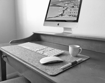 Wool Felt Desk Pad: Undyed 100% Natural Work-From-Home Mat