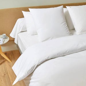 White Percale Duvet Cover Bedding Set Crisp Washed White Bedding King Comfortre Duver Cover Queen Sheet King Pillowcase White Home Decor