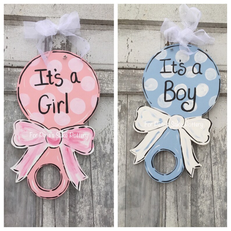 New Baby Door Hanger Hospital It S A New Baby Door Hanger Hospital It S A Boy Sign Girl Shower