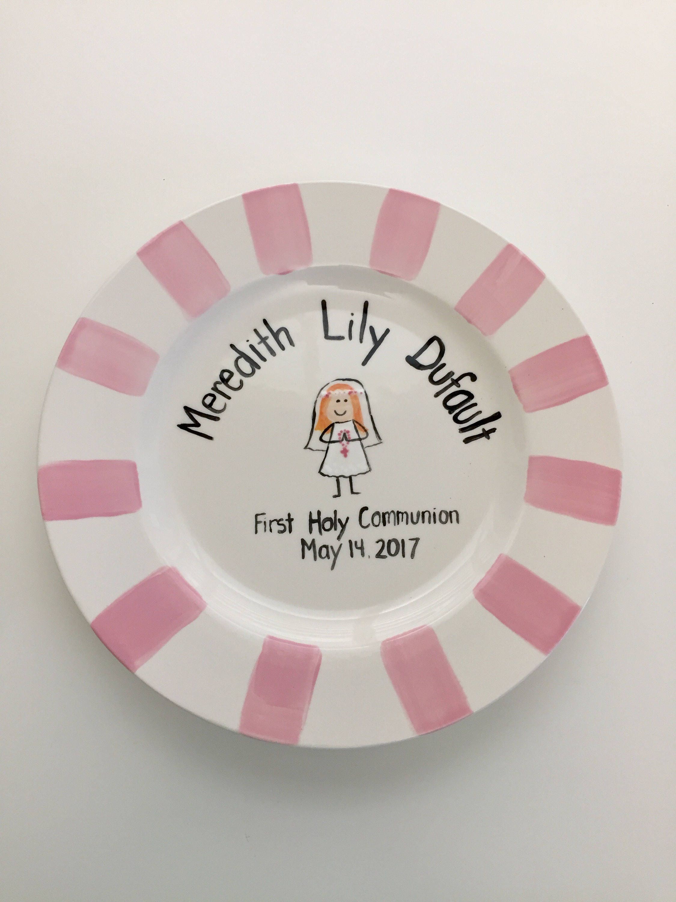 Personalized First Communion plate Personalized Communion