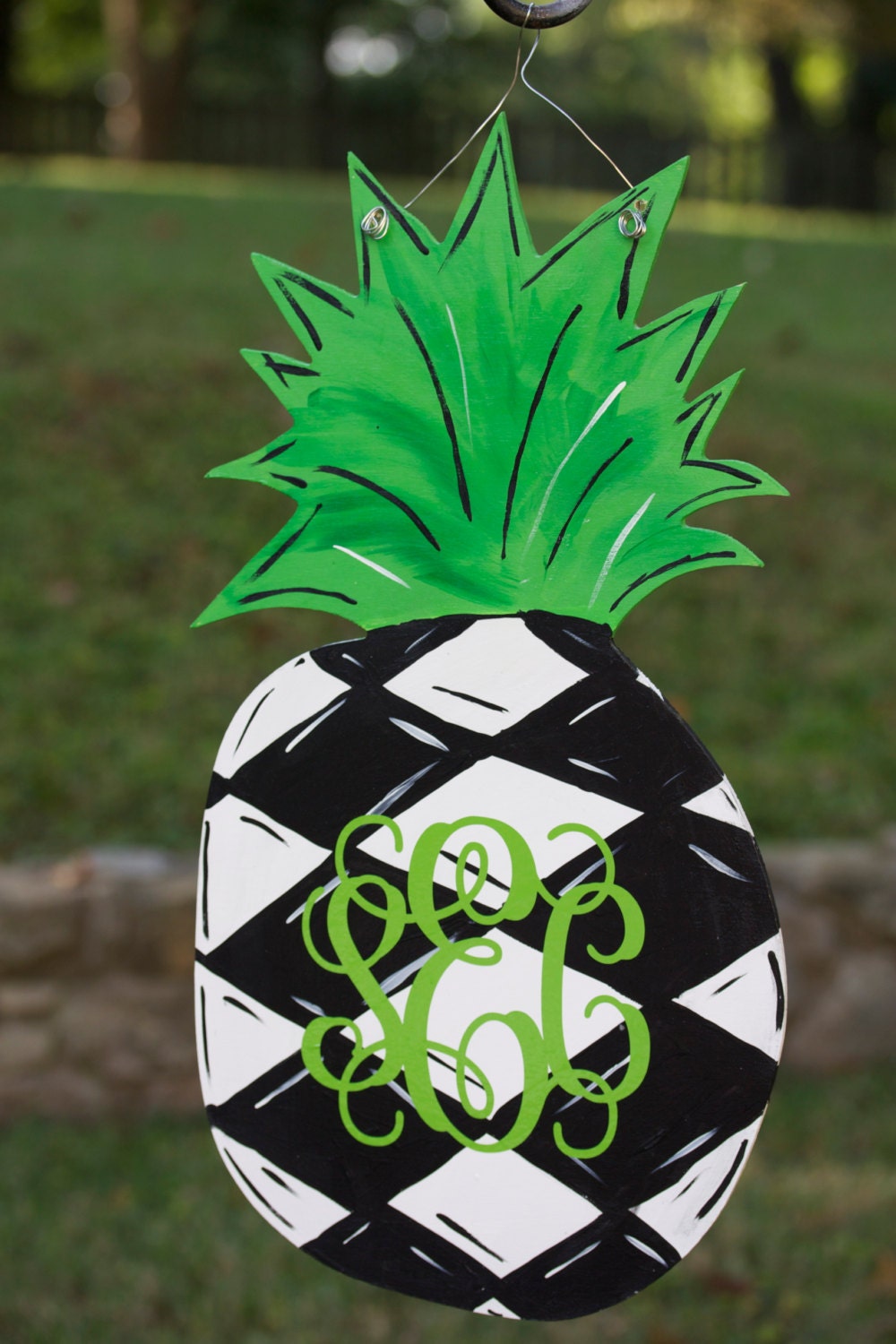 Pineapple Door Hanger Wood 1