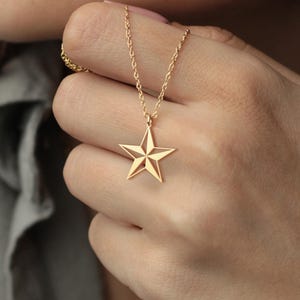 Dainty Star Necklace: Sterling Silver Celestial Pendant