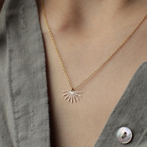 Radiant Sun Pendant Necklace: Sterling Silver Celestial Jewelry