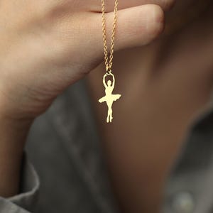 Sterling Silver Ballerina Necklace: Ballet Dancer Charm, Dance Recital Gift