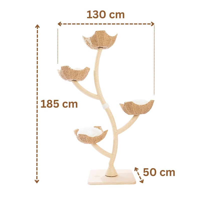 XXL Cat Tree 183cm Design | Large Cat Tower Sisal | Modern Cat Furniture | Multi Cat Tree image 6
