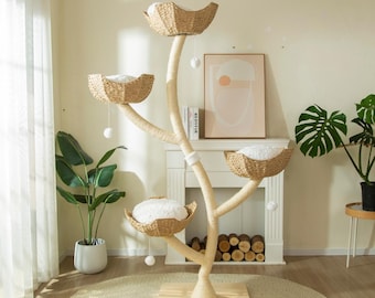 Árbol para gatos XXL de 183 cm | Torre grande para gatos de sisal | Muebles modernos para gatos | Árbol para varios gatos