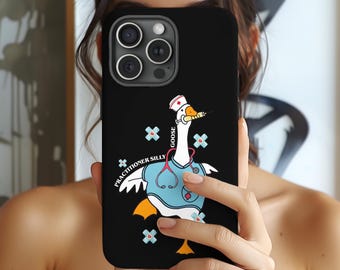 Nurse Practitioner Silly Goose Phone Case Practitioner Silly Goose iPhone 17 16 15 Nursing Stethoscope S26 S25 Nurse Practitioner Pixel 9 8