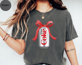 Diet Coke Red Bow Shirt: Komfortfarben Unisex-T-Shirt