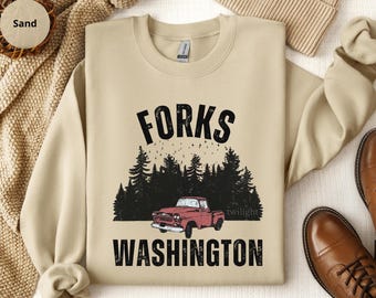 Twilight Forks Washington Sweatshirt Twilight Forks Shirt The Twilight Saga Crewneck Twilight Fan Gift Breaking Dawn Hoodie Vampire Tshirt