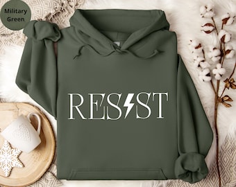 Moletom com capuz Resist Feminist: Moletom pelos direitos das mulheres - Anti Trump