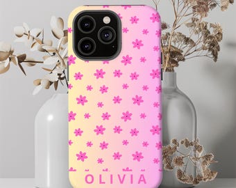 Custom Name Tough Phone Case iPhone 17 16 15 14 13 Pro Max Samsung Galaxy S26 S25 S24 S23 Google Pixel 7 8 9 Pro Personalized Monogram Case
