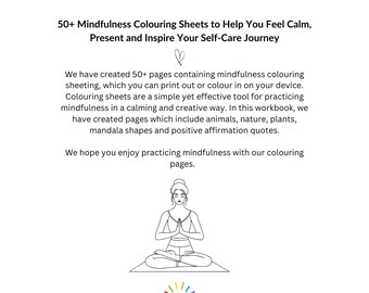 50+ Mindfulness Colouring Sheets Printable PDF | Mandalas, Animals & Nature Digital Download