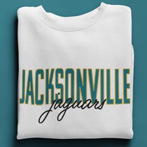Wygodna bluza piłkarska Jacksonville, bluza z okrągłym dekoltem Jacksonville Football, koszulka piłkarska Jacksonville, prezent piłkarski Jacksonville