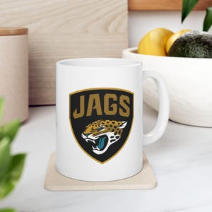 Jacksonville Jaguars Coffee Mug, Jacksonville Jaguars Coffee Cup, Jacksonville Jaguars Gifts, Jacksonville Jaguars Mug, Ceramic Coffee Mug
