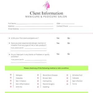 Coaching Client Intake Form – Editable Canva and Printable PDF | Life Coach Onboarding Template | Business Client Form