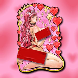 Blushing Anime Enamel Pin – Sweaty Ecchi Face Aesthetic – Softcore Drip Pin for Thirst Enthusiasts-403