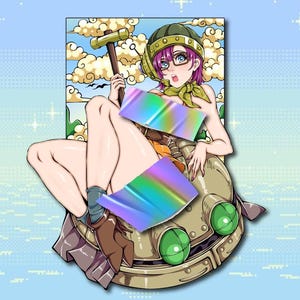 Emaille pin van hete anime-meisje - onaangetast, gehydrateerd, enigszins onzedelijk - fanservice Core Aesthetic-68