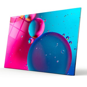 Colorful Tempered Glass Wall Art Abstarct- Office Gift-Home Gift- Extra Large Wall Art - Home decor idea - Colorful Paints Design