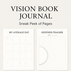 Vision Board Journal |  Selbstfindungs- und Ziele-Planer | Manifestation, Dankbarkeit und Denkweise | Mind Map | Affirmationen