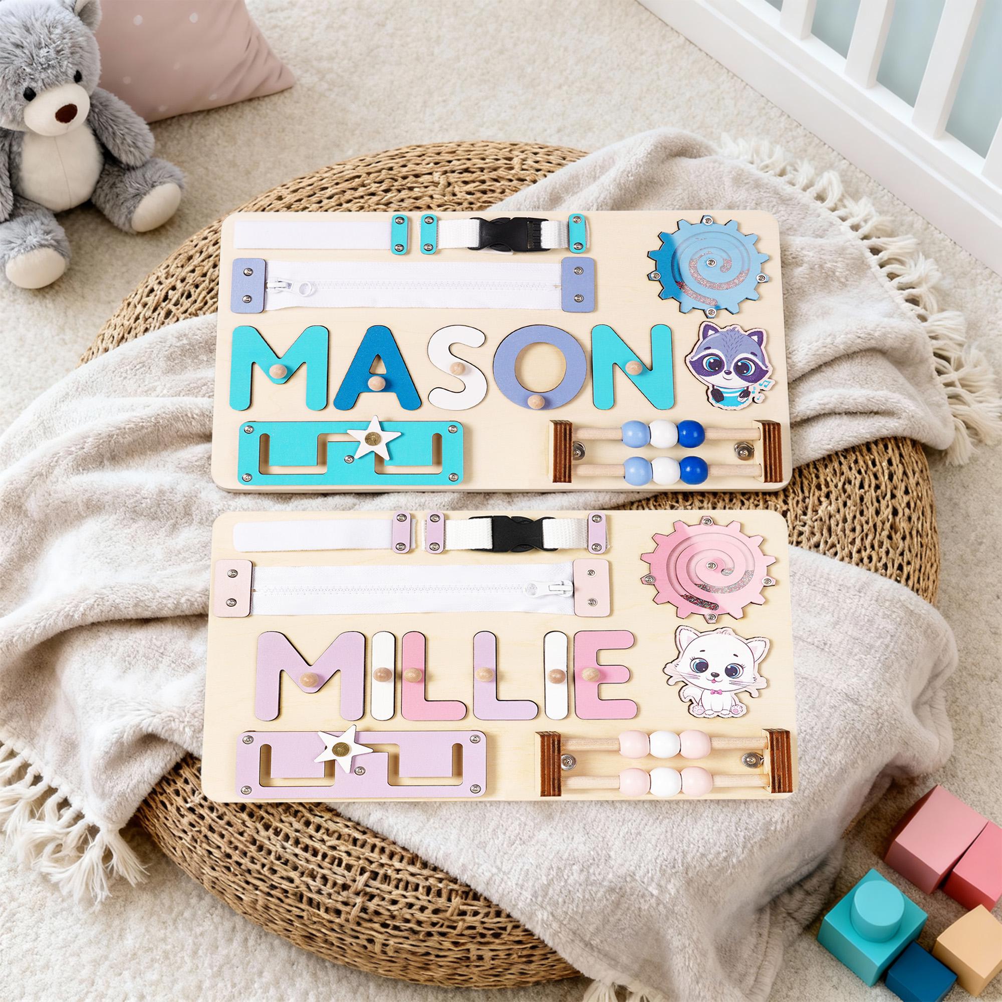 Custom Baby Name Puzzle, Kids Busy Board Puzzle, Toddler Toys, Baby ...