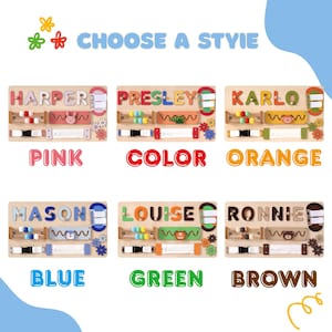 Custom Baby Name Puzzle, Early Learning Busy Board, Wooden Baby Toy, Baby Shower Gift, 1st Christmas Gift, 1st Birthday Gift, Baby Keepsake