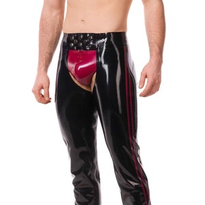 Side Stripe Latex Chaps