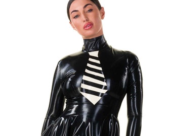 Clerk Latex Flared Dress - Standard Sizes & Bespoke. See 'Add Your Personalisation' for Bespoke Requirements