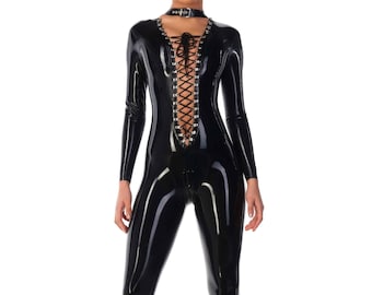 D-Ring Divinity Latex Catsuit - Standard Sizes & Bespoke. See 'Add Your Personalisation' for Bespoke Requirements