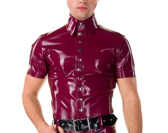 Men's Classic Latex Shirt (Short Sleeves) - Standard Sizes & Bespoke. See 'Add Your Personalisation' for Bespoke Requirements